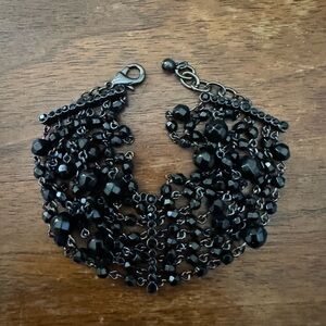 Lia Sophia black beaded bracelet